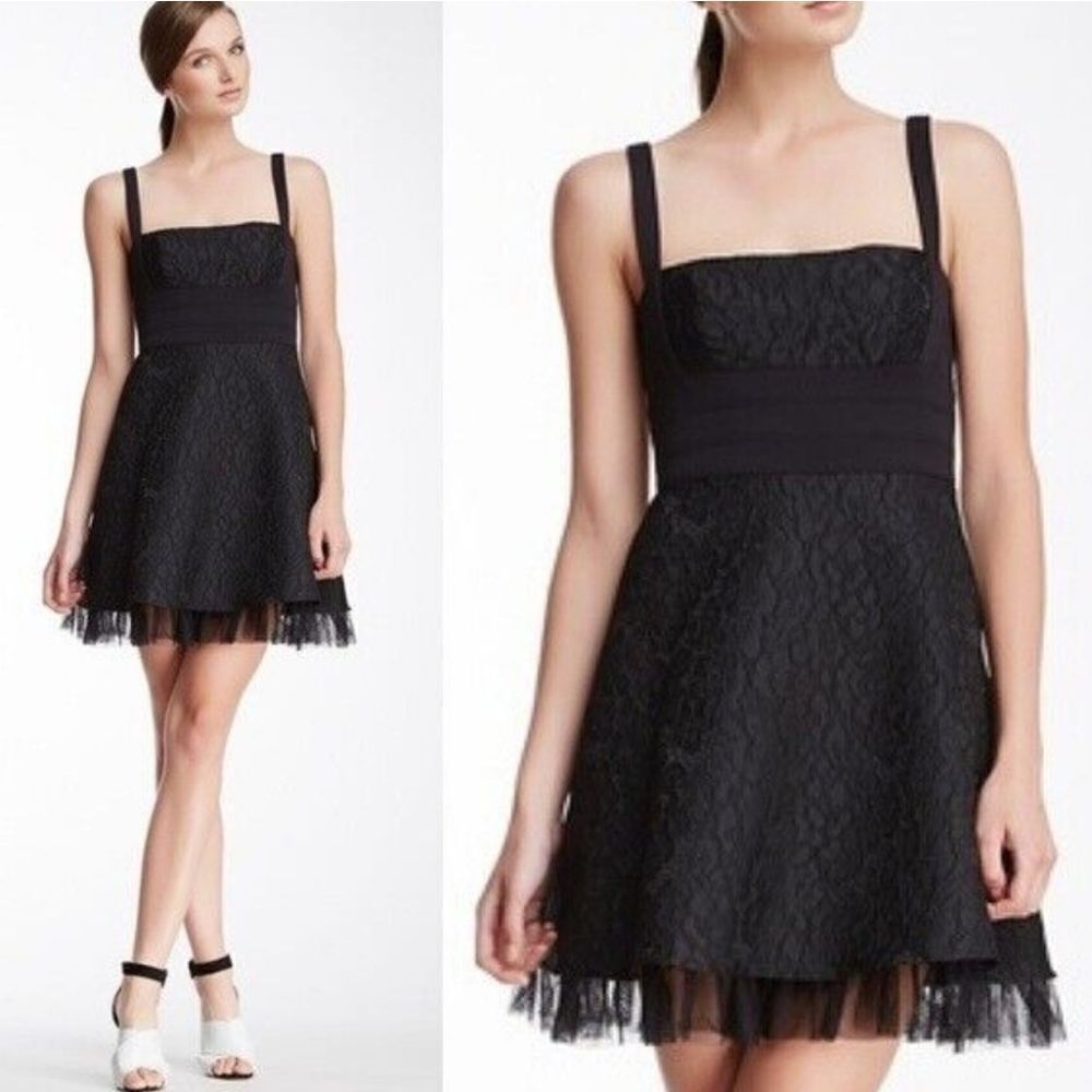 BCBGMaxAzria Black Lace Dressy Dress